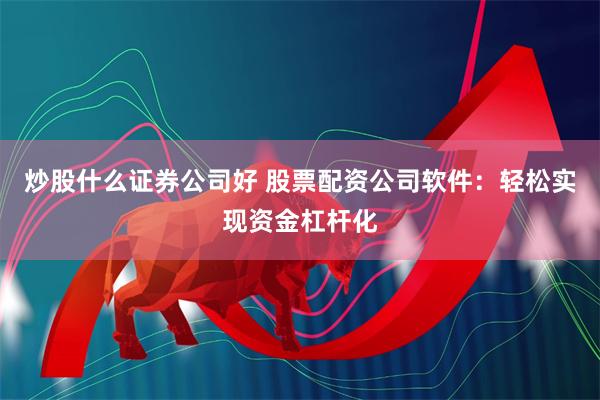 炒股什么证券公司好 股票配资公司软件：轻松实现资金杠杆化