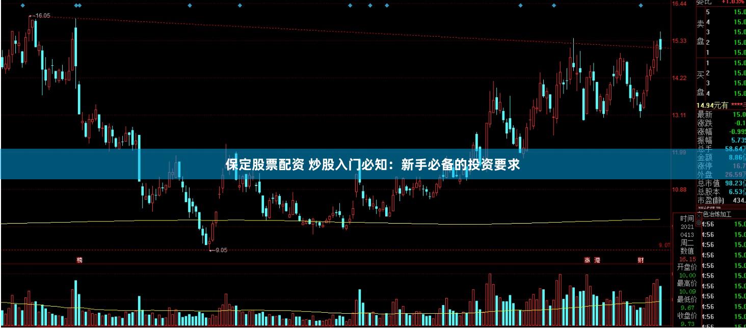 保定股票配资 炒股入门必知：新手必备的投资要求
